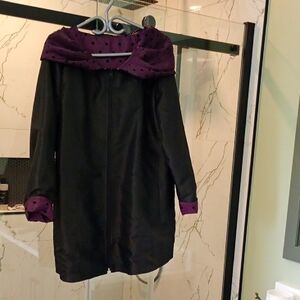 Elegant Black and Purple Women's Dress